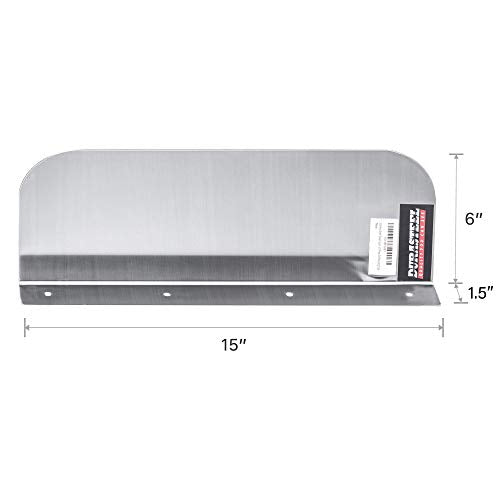 DuraSteel Stainless Steel Sink Splash Guard - 15" x 6" Deck Mount Commercial Kitchen Shield - Kitchen Safety & Hygiene Cooking Splatter Screen - Ideal for Hand Sink, Prep Sink, Bar Sinks - size: 15 x 6 inch Deck Mount