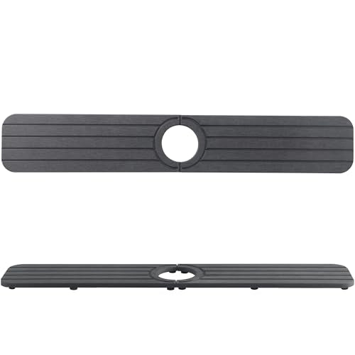 Water Absorbing Stone Kitchen Sink Mat, Faucet Splash Guard for Bathroom Counter - color: 23.6" x 3.9" Dark Gray B
