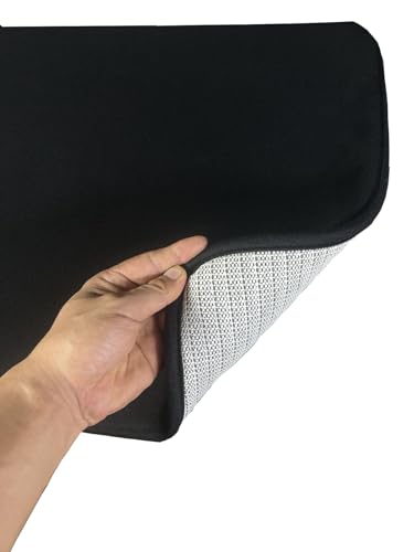 Madeals Memory Foam Bathroom Toilet Rug Set 4 Piece with Toilet Lid Cover and Tank Covers Black - color: Black