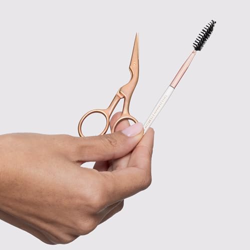 Tweezerman Exclusive Eyebrow Shaping Scissors & Brush Rose Gold - color: Rose Gold