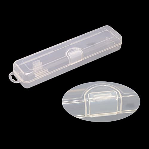 Portable Travel Toothbrush Case, Hard Plastic Dust-Proof Toothbrush Container & Toothpaste Box Holder (Rectangle-2Pcs)