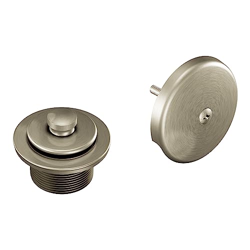 Moen Brushed Nickel Push-N-Lock Tub and Shower Drain Kit with Standard 1.5 Inches Threads, T90331BN (Pack of 12) - color: Brushed Nickel, size: 1.5 Inches (Pack of 12)