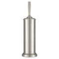Stain Nickel Toilet Brush and Holder Set, Stainless Steel Toilet Brush for Bathroom,Heavy Duty Silver Toilet Bowl Brush,Deep Cleaning Modern Toilet Cleaner Brush -Space Saving, Covered Brush - color: Satin Nickel