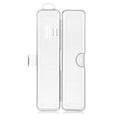 Portable Plastic Toothbrush Storage, Clear White Travel Toothbrush Case, for On-The-Go