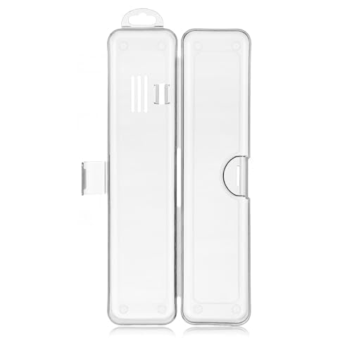 Portable Plastic Toothbrush Storage, Clear White Travel Toothbrush Case, for On-The-Go