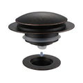 HIDROP Oil Rubbed Bronze Tub Pop Up Stopper,Universal Bathtub Drain Plug | Brass Tub Drain Stopper, Fit 1-1/2" and 1-3/8" Tub Drain, Tip Toe Bathtub Drain, Bathtub Stopper Replacement, EZ Install - color: Oil Rubbed Bronze