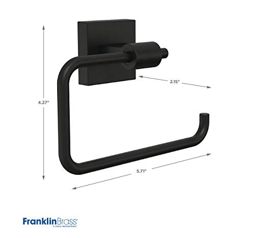 Franklin Brass Toilet Paper Holder | European Style | Matte Black | Wall Mount Single Post | Maxted Bathroom Accessories