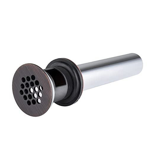 Artiwell Grid Drain Strainer Assembly With Overflow for Bathroom Sink, P.O. Plug Lavatory Drain, Oil Rubbed Bronze - color: Oil Rubbed Bronze, style: With Overflow