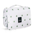 Pengxiaomei Hanging Toiletry Bag, Cactus White Waterproof Cosmetic Bag Portable Makeup Pouch Travel Wash Bag with Handle for School Party Bathroom Essentials - color: White Cactus