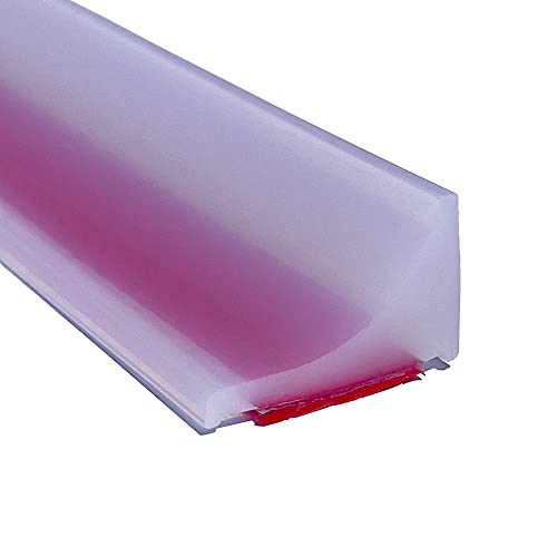 118"Shower Threshold Water Dam Barrier,Shower Dam Water Stopper for Frameless Shower Door Bottom,Silicone Sink Splash Guard for Kitchen Bathroom,Corner Shower Water Guard for Bathtub,Transparent - color: Transparent, size: 118 Inch