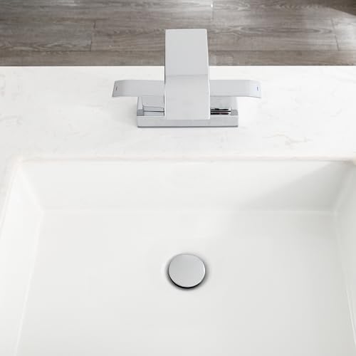 TIORIY Vessel Sink Drain Without Overflow, Bathroom Pop up Sink Drain Fit for 1 3/4 Inch Vessel Sink, Built-in Anti Clogging Sink Stopper, Chrome - color: No Overflow Chrome