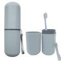 HEIPINIUYE Light Blue Travel Toothbrush Holder, Toothbrush and Toothpaste Travel Case Portable Toothbrush Holder with Cover for Traveling Bathroom Business Camping School - color: Blue