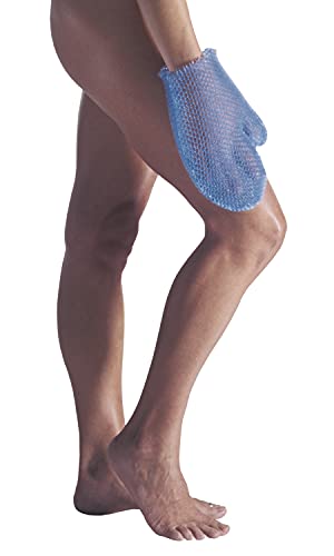 Supracor Spa Bath Mitt Body Exfoliator Face Scrub Sponge, Blue - color: Blue