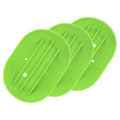 uxcell 3Pcs Small Soap Dish, Silicone Bathroom Soap Holder Oval Shape Bar Soap Dish Self-Draining Soap Tray with Holes for Shower, Bathroom, Kitchen, Counter Top (Green) - color: Green