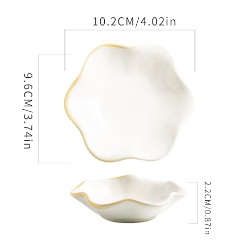Ceramic Lotus Leaf Trinket Dish, Ring Holder for Jewelry | Keeps earrings, necklaces, keys, and keepsakes handy on vanities or nightstands, a sweet gift for moms, sisters, and friends - color: white