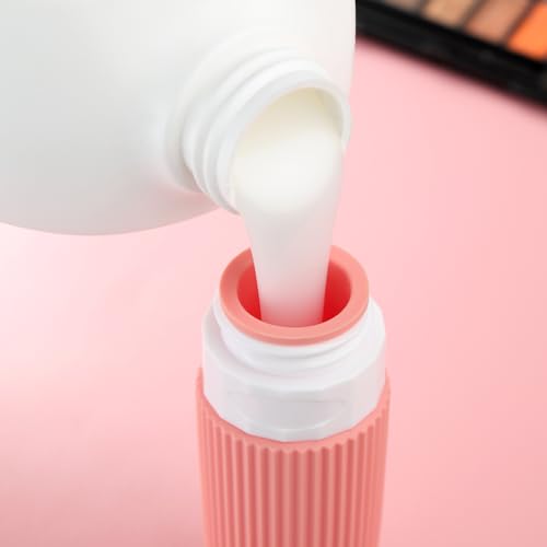 Mrsdry Travel Bottles for Toiletries, Tsa Approved 2oz Travel Bottles, BPA Free Leak Proof Travel Size Toiletry Containers, Refillable Travel Accessories with Toiletry Bag for Shampoo Liquid (4 Pack) - color: Rose Pink, size: 2 Ounces