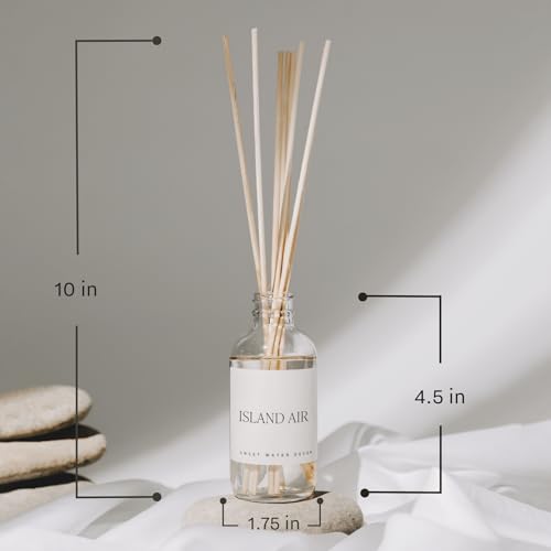Sweet Water Decor Spa Reed Diffuser Set - Sea Salt, Wood, and Cream Scented Reed Diffuser for Home - Home Freshener Diffuser with Sticks - Long Lasting Fragrance, Made in the USA - style: Spa Day