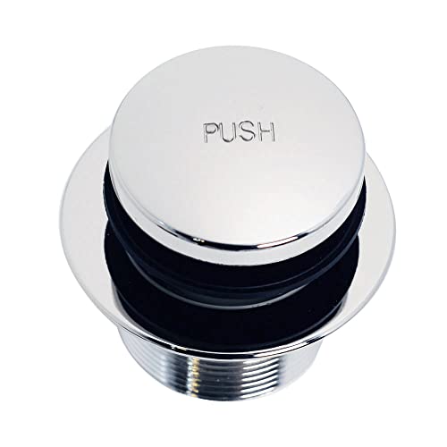 Westbrass R93-2-26 1-1/2" Coarse Thread Tip-Toe Bathtub Drain Trim Set with 2-Hole Overflow Faceplate, Polished Chrome - color: Polished Chrome, size: 1-Pack