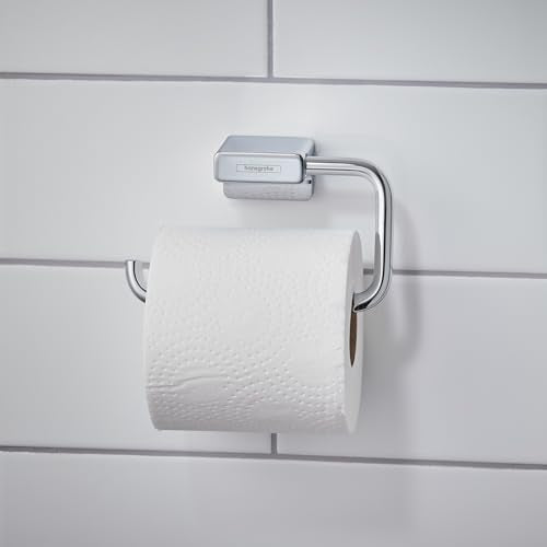hansgrohe AddStoris Toilet Paper Holder without Cover in Chrome, 41771000 - color: Chrome