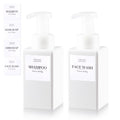 15OZ Foaming Soap Dispenser, 2-Pack Plastic Hand Soap Dispenser, Refillable Leakproof Foam Pump Bottle with Waterproof Labels, for Shampoo, Body Wash - color: White, size: 450ML