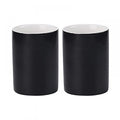 Gaolinci 2 Pcs Bathroom Cups, Ceramics Toothbrush Holder, Tumbler Cup, 9 Oz - color: Black