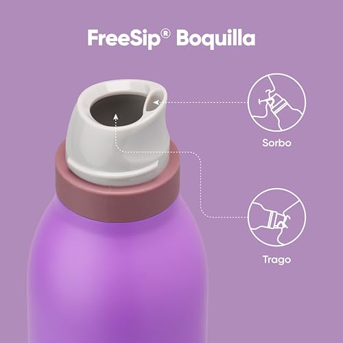 Owala FreeSip Twist Insulated Stainless Steel Water Bottle with Straw for Sports and Travel, BPA-Free, 24-oz, Purple/Purple (California Grapevine) - color: California Grapevine, size: 24 Ounces
