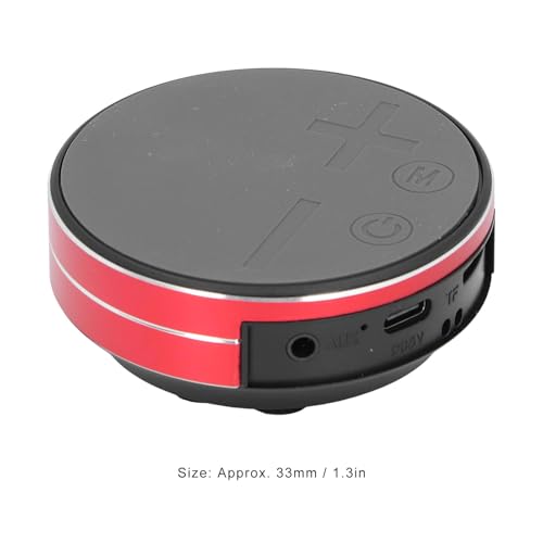 Bone Conduction Speaker, Bluetooth, AUX, Small Memory Card, Stereo, Water Proof, Intelligent Suction Cup Design, for Outdoor and Indoor Bathroom (Red) - color: Red