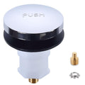 Universal Toe Touch Bathtub Drain Stopper - 3/8'' & 5/16'' Thread Studs with Star-Shaped Lock Washer, Chrome (1 Pack) - color: Chrome