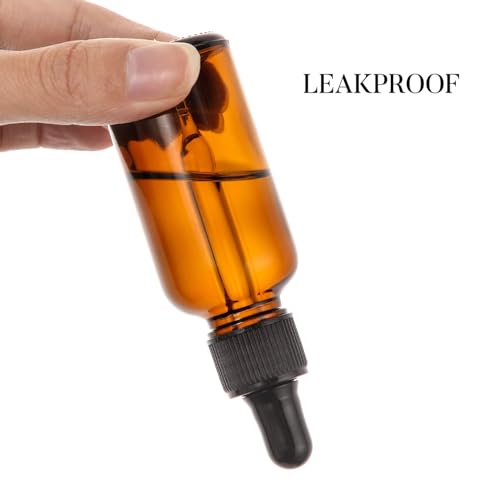 4 Pack, 2 oz Bottles with Dropper & 1 Funnel & 4 Labels - Essential Oils Bottles for Health, Personal Care & Beauty - 60ml Thick Dark Amber Glass Tincture Bottles, Refillable Cosmetic Containers - color: Amber