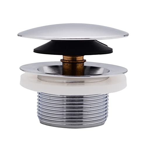 Westbrass 1-1/2" MPSM Coarse Thread Tip-Toe bathtub Drain Plug with Floating Faceplate, Polished Chrome, D398RK-26 - color: Polished Chrome, size: 1 Pack