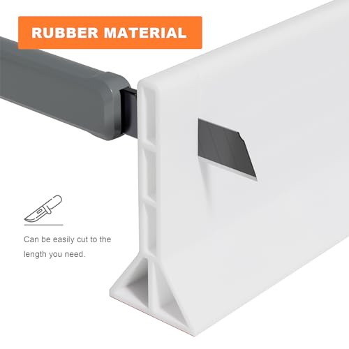 3.8'' High Shower Threshold Water Dam Collapsible Shower Water Splash Guard for Shower Water Blocker for Wet and Dry Separation Bathroom and Kitchen (80 Inch) - size: 80 Inch