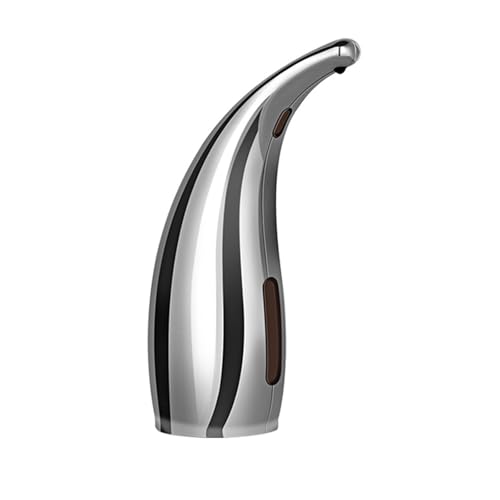 300ml Touchless Automatic Soap Dispenser Silver Magnetic Charging | Infrared Induction 4 Gear Adjustable Liquid Output Minimalist IPX6 Waterproof Design for Kitchen Bathroom Hotel Daily Use - color: Silvery