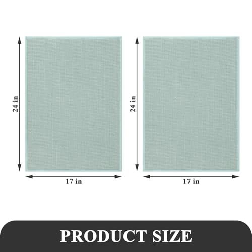SHACOS Bath Mat Set of 2, Ultra Thin Washable Bathroom Rugs, No Slip Rubber Bath Rugs for Bathroom, Quick Dry Absorbent Bathroom Mat for Shower Outside Floor Toilet Sink (17"x24"+17"x24") - color: Light Green, size: 17"x24"+17"x24"