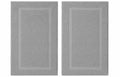 SALBAKOS 100% Turkish Cotton Bath Mat Set 2-Piece - 20x34 inch, Hotel & Spa Collection, Soft, Absorbent, Long Lasting, Durable Bathroom Rugs | Made in Turkey (Silver, 2 Bath Mats) - color: Silver, size: 2 Bath Mats