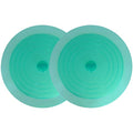 V-TOP Tub Stopper 2 Pack, 6 inches Large Silicone Drain Plug Hair Stopper Flat Suction Cover for Kitchen Bathroom Gadgets and Accessories (Green Transparent) - color: 6" Green Transparent