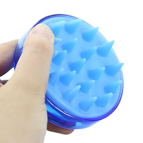 BTWTRY Blue Hair Shampoo Brush Scalp Care Hair Brush with Soft Silicone Care Scalp Massager for The Scalp Exfoliate and Deep Scalp Cleansing(Blue) - color: Blue