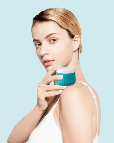 Mrsdry Travel Containers for Toiletries 4 Pack, TSA Approved Travel Size Toiletries, Travel Size Containers, With Clear Bag Leak Proof Silicone Jars, Travel Essentials Creams Jars Carrying Small Items - color: Blue, size: 3 oz