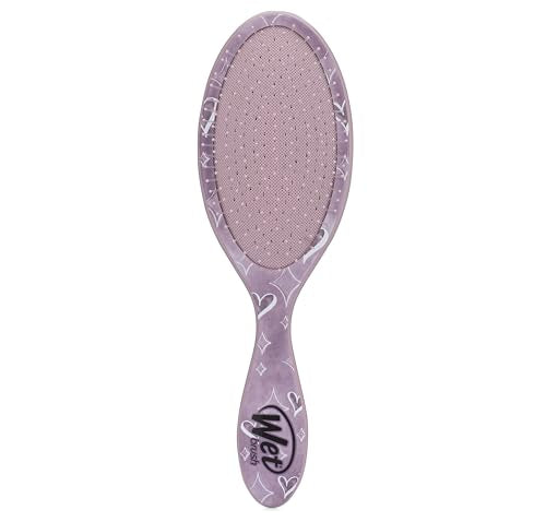 Wet Brush Original Detangler Hair Brush, Stitch & Angel (Disney Love), Ultra-Soft IntelliFlex Bristles, Detangling Bristles Glide Through Tangles (Wet Dry & Damaged Hair), Women & Men - color: Stitch & Angel