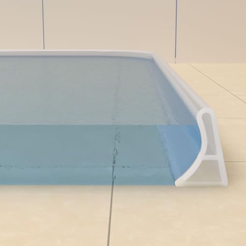 Duzzy 39 Inch Collapsible Shower Threshold Water Dam, Shower Dam Strip Water Stopper, Ideal for Wheelchair Accessible, Suitable for ADA Handicap Showers Bathroom