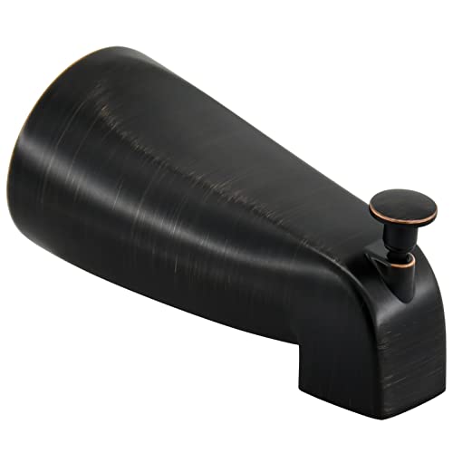 Slip Fit Tub Spout with Pull-Up Diverter for 1/2 inch Copper Tube, Oil-Rubbed Bronze - color: Oil Rubbed Bronze
