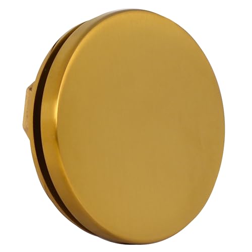 Westbrass D980R-18 Floating No-Hole Bath Waste Overflow Faceplate and Adaptor, Brushed Bronze - color: Brushed Bronze, size: 1 Pack