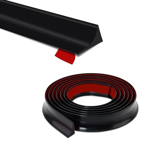 Shower Threshold Water Dam,Walk in Shower Water Guard, Shower Dam Water Barrier Bathroom Sink Splash for Dry And Wet Separation Caulk Seal Strip Edge Trim (78Inch, Black) - color: Black, style: 78Inch