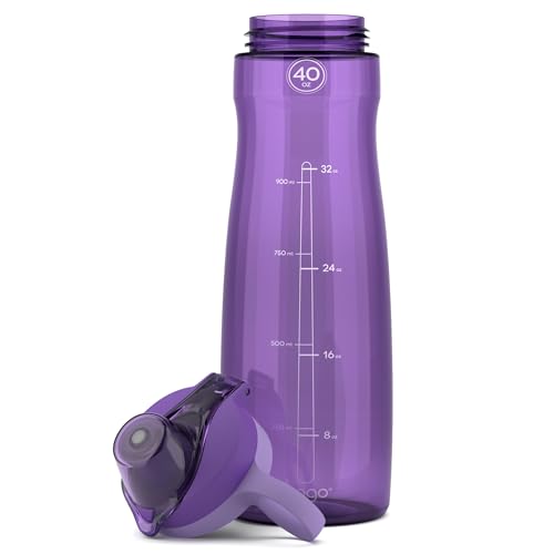 Pogo BPA-Free Tritan Plastic Water Bottle with Chug Lid, 40 Oz, Purple - color: Purple, size: 40 Ounces