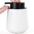 Bosilunlife Liquid Soap Dispenser - 12Oz Lotion Dispenser with Pump Matte White Ceramic Soap Dispenser Bathroom Dish Hand Wash Dispenser for Kitchen Pump Dispenser - color: Matte White