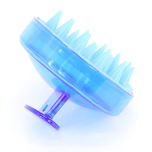 BTWTRY Blue Hair Shampoo Brush Scalp Care Hair Brush with Soft Silicone Care Scalp Massager for The Scalp Exfoliate and Deep Scalp Cleansing(Blue) - color: Blue