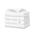 Villa Celestia Cotton Hand Towels Set of 4, 16 x 28, Oeko-TEX Certified, Quick Dry, White - color: White, size: Hand Towel - Pack of 4