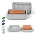 AIDIMMING Extra Large Leak Proof Travel Soap Dish – Large Capacity, Durable, Impact-Resistant, Stain-Resistant, for Extended Trips, Camping, Outdoor Adventures or Truck Drivers (Deep Gray) - color: Deep Gray