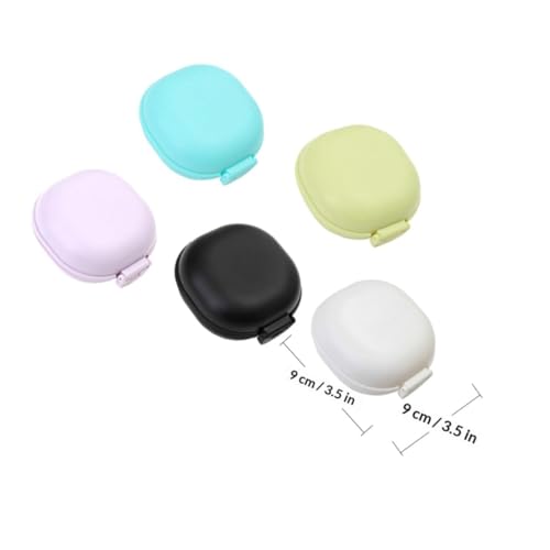 NUOBESTY Travel Soap Case Box with Lid 5pcs Set Plastic Leakproof Portable Soap Holder for Camping Bathroom Gym Shower Use Random Color