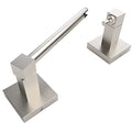 Ruacq Toilet Paper Holder Brushed Nickel Double Post Pivoting Square Tissue Holders Roll Holder Hangers Toilet Paper Stand Stainless Steel and Zinc Alloy Modern Wall Mounted - color: Brushed Nickel, size: Square