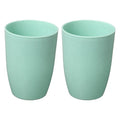 uxcell 2 Pcs Simple Toothbrush Cup, 3 x 3 x 4.1 Inch Bathroom Tumbler Reusable Plastic Cup Set for Storing Toothpaste Toothbrushes Combs Water Beverages, Light Green - color: Light Green